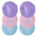 Set of 6 Black Duck Brand Pastel Shower Caps - Great for Keeping Your Hair Dry or Keeping Treatments in Your Hair - Reusable