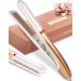 Hair smoothing and curling iron 2 in 1 |A glamorous smoothing iron in rose gold with an adjustable temperature & ceramic coating for professional hair smoothing & curls Lily England