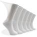 LIN Diabetic Socks for Men & Women Non-Binding Circulatory Extra Wide Top Socks Edema Neuropathy Lymphedema 4 6 12 Pairs Crew/Snow White  6 Pairs  9-11