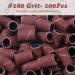 Subay 100Pcs 180 Grit Fine Sanding Bands for Nail Drill - Electric Nail Files for Acrylic Nails, Gel Manicures, and Pedicure - Silver - Buy Online on GoSupps.com