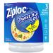 Ziploc Twist 'N Loc Containers, 3 Containers & 3 Lids, 3 Count (Pack of 1)