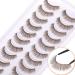 Geeneiya 13mm Short Brown Wispy Mink Lashes - 10 Pairs 3D Colored False Eyelashes for Natural Look - Buy Online on GoSupps.com
