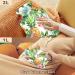 Naanle Palm Leaf Flowers Pineapple Water Bottle - 1L Transparent Hot Water Bottle for Pain Relief & Heat Therapy - Buy Online on GoSupps.com
