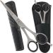 THREE SWORDS - Stainless steel professional hair scissors hairdressing scissors in a case NEW with comb and cloth hair scissors with comb