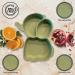 RUACH Home Goods Silicone Suction Plates for Baby - Baby Feeding Set in Powder Blue - Buy Online on GoSupps.com