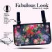 Wheelchair & Walker Bag with Armrest Back Handle - Waterproof Storage Pouches, Floral Design - Mother's Day Gift - Buy Online on GoSupps.com