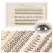 SIMER 4 Types Individual Lashes 220 Clusters Lashes Natural Look 6-11mm Eyelash Extension Kit with Fishtail Lash & A Type False Eyelashes & Bottom Lashes for Make Up DIY 4types-natural-220 clusters