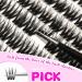 GAQQI Lash Clusters - 110 Wispy Volume Eyelash Extensions 10-14mm | Fluffy 3D Individual Lashes with Soft Thin Band - Buy Online on GoSupps.com