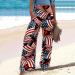 Beshionljs Women's Linen Palazzo Pants High Waist Wide Leg Trousers Wine-05 Large - Buy Online on GoSupps.com
