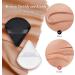 2 Pcs Triangle Velvet Makeup Powder Puffs - Black & White - Buy Online on GoSupps.com