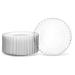 Premium Hard Plastic Plate Set By Oasis Creations - 100 x 6 Clear Round Plates - Washable & Reusable - Party Supplies For Birthdays, Celebrations, Buffets, Fiestas, Catering & More 6 inches, 100 pack Clear
