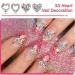 36 Pieces 3D Heart Nail Charms for Women - Modern Style Love Crystal Nail Rhinestone Decals - Valentine's Day Diamond Alloy Nail Gems - Buy Online on GoSupps.com