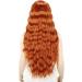 YEESHEDO Ginger Long Hair Wigs | Natural Curly Wavy Synthetic Wig with Fringe | 28 Copper Red Orange Wig for Parties and Cosplay - Buy Online on GoSupps.com
