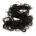 Imissu Large hair part Curious untidy hair tie Hair tie Elastic hair band donate updo chignon hair extension piece for girls (black)