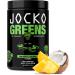 Jocko Greens Powder - Greens & Superfood Powder for Healthy Green Juice - Keto Friendly with Spirulina, Chlorella, Digestive Enzymes, & Probiotics - 30 Servings (Pineapple/Coconut Flavor)