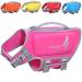 Vivaglory Light lifeguard for dogs pets lifesaver skin-friendly neoprene for medium dog dogs dog swimming vest with D-ring & quick lock pink M: 53-63cm (chest cup circumference) pink