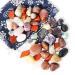 500 grams of large mixed crystal chips stones drum stones crystal stones gemstones charging stones granulate/mini chips crystal healing stones packed in a gift box