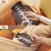 NAANLE 2L American Football Laces Heat Bottle - Transparent Hot Water Bottle for Bed Hand & Feet Warmer Pain Relief & Cold Therapy - Buy Online on GoSupps.com