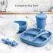 Re Play Sustainables Silicone Sippy Cup for Toddlers - 8oz | Medical-Grade Platinum Silicone | Denim Color - Buy Online on GoSupps.com