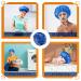 Satin Double-Layered Sleep Bonnet for Women | Blue Satin Night Cap with Premium Elastic Band - Buy Online on GoSupps.com