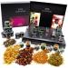 Hallingers Merry Christmas - Happy New Year - Tea Advent Calendar Handmade vegan & gluten -free in screw glasses (set) - Mother's Day gift & gift ideas for Father's Day |General CHANUKKA Freundschaf 24er Tea Advent Calendar - Merry Xmas / Hny
