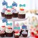 MonMon & Craft It's a Boy Cupcake Toppers - Baby Shower Cupcake Toppers - Boys 1st Birthday - Gender Reveal Party Cupcake Decorations - Blue Glitter 24 Pcs - Buy Online on GoSupps.com