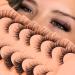 False Lashes - GVEFETIEE Fox Eye Mink Fluffy 3D Volume Cat-eye Extension Pack - 7 Pairs A-Natural - Buy Online on GoSupps.com
