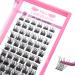 Cluster Lashes 72 Pcs Individual Lashes Lash Clusters DIY Eyelash Extension Natural Lashes Super Thin Band Reusable Soft & Comfortable (Natural-C-12mm) 12 mm-C Curl Natural