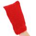 Exfoliating Loofah Glove Scrubber Mitten  Double Sided Bath Sponge Mitten and Soap Bag for Foaming (Red)
