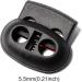DYZD Plastic Double Hole Cord Locks - 10PCS Black | Drawstring Clothing, Shoelaces, Backpack, Lanyard - Buy Online on GoSupps.com