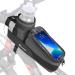 TOOLITIN Bike Phone Front Frame Bag with Water Bottle Holder Bag, Removable Insulated Bike Handlebar Bottle Cup Bag with Tighter Buckle, Bicycle Phone Bag for Mountain