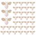40 Pieces Bee Charms Rhinestone Enamel Craft Bee Pendants Alloy Honeybee Embellishments for Crafting Project  Multicolor (Pink)