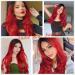 Red Ombr Mermaid Wig with Black Roots - Long Corrugated Heat-Resistant Hair for Cosplay & Parties - High-Density Drag Queen Art Hair for Women - Buy Online on GoSupps.com