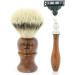 3-Part Wood Shaving Set for Men | Silver Tip Brush & Compatible Razor | Premium Wood Wet Shaving Gift Set - Buy Online on GoSupps.com