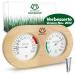 Nordholz sauna thermometer Hygrometer 2in1 - reliable & exactly for the right temperature and humidity - sauna hygrometer for a soothing atmosphere - high -quality sauna accessories wood double hygrometer