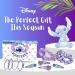 Disney Stitch Beauty Set Including Toiletry Bag 4 Hair Elastics 4 Hair Clips and 2 Scrunchies Scrunchies Gift for Girls Women and Teens - Buy Online on GoSupps.com