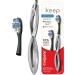 Colgate Keep Soft Manual Toothbrush for Adults - 2 Deep Clean Floss Tip Brush Heads Silver | International Shipping Available - Buy Online on GoSupps.com