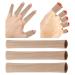 Sibba 3 pieces toe pillow tubes with gel food breathable toe protector belt cushion Bangage fingertips cushion large toe protection prevents pain chicken eye relief (s m l) 3 skin tones - s & m & l