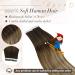 Ugeat Tape In Extensions - Dark Brown to Chestnut Brown & Bleach Blonde Ombre - Seamless Balayage - 20 Pieces 50cm - High-Quality Hair Extensions - Buy Online on GoSupps.com