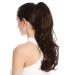 WIG ME UP - MKB-30-V-6 hairpiece braid ponytail long wavy slightly curly brown 45 cm