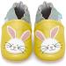 Baby Shoes with Soft Sole - Baby Girl Shoes - Baby Boy Shoes - Leather Toddler Shoes - Baby Walking Shoes 12-18 Months Bunny