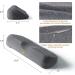 Cervical Neck Pillow for Sleeping - Memory Foam Neck Bolster Pillow for Stiff Neck Pain Relief - Dark Gray - Buy Online on GoSupps.com