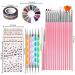 Teenitor Nail Art Brush Kit with 15 Brush Set, Dotting Tools, Butterfly Stickers, Striping Tape, Rhinestones - Complete Nail Art Set - Buy Online on GoSupps.com