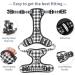 Buy Heele No-Pull Dog Harness & Crockery - Adjustable Reflective Harness for Medium Dogs | Soft Breathable Padded Handle Black & White Checkered - Buy Online on GoSupps.com