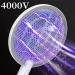 TMAC Electric Fly Swatter 4000V Bug Zapper Racket - USB Rechargeable Base - Safe 3-Layer Mesh - For Bedroom, Kitchen, Patio - 1PC - Buy Online on GoSupps.com