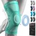 NEENCA Knee Brace Knee Compression Sleeve Support with Patella Gel Pad & Side Stabilizers Medical Grade Knee Protector for Running Meniscus Tear Arthritis Joint Pain Relief ACL Injury Recovery XL G Peacock Blue