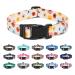 Suredoo dog collar adjustable soft & comfort nylon dog collar for small medium-sized dog puppies cats (s colorful daisy) s (neck circumference 25-40 cm width 1.5 cm) colorful daisy