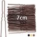 Mbsomnus 7cm Hair Pins for Buns 50pcs Bobby Pins Brown Hair U Shaped Hair Pins for Women Girls Hair Grips for Thick Hair Hair Styling Accessories for Wedding Salon Home Use (Brown 2.76 Inch) 50pcs Brown