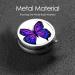 Purple Butterfly Printed Round Pill Box - 3 Compartment Portable Organizer for Travel | Mini Decorative Pocket Pill Case - Buy Online on GoSupps.com