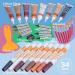 Katzco Total Furniture Repair Kit - Set of 34 - Resin Repair Wood Filler  Brushes  Markers with Plastic Scraper - for Stains  Scratches  Wood Floors  Tables  Desks  Carpenters  Bedposts - Buy Online on GoSupps.com